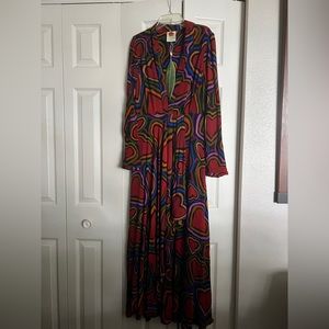 NWT Farm Rio Rainbow wild heart maxi dress size M